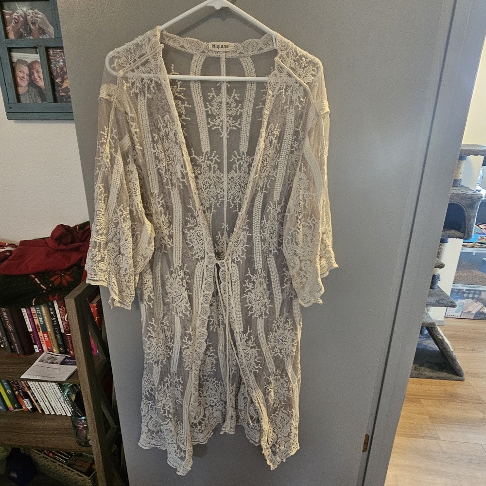 Lace Kamono, Ivory, One Size